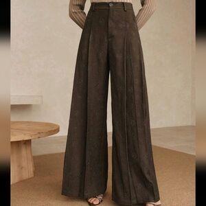 Spring Casual Loose Wide Leg Pants, Relaxed Fit Trouser